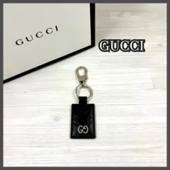 GUCCI グッチ　キーホルダー　キーリング　GGロゴ　レザー　ストラップ