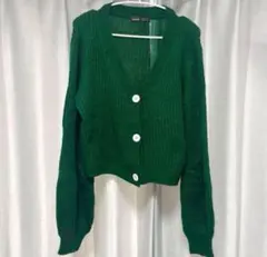 SHEIN ニット 長袖 グリーン 緑 Mサイズ