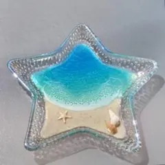 【 海のプレート No.3524 】エポキシレジン オーシャンアート レジンアー