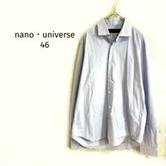 ナノユニバース/長袖シャツ/コットン混レギュラーカラーシンプル/カジュアルシャツのサムネイル
