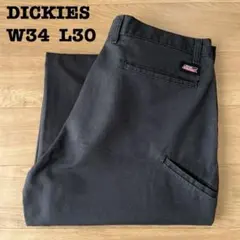 ディッキーズ ダブルニー ワークパンツ ブラック 黒 W34 L30アメリカ古着