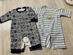 西松屋　カバーオール　起毛　70センチ　2枚セット