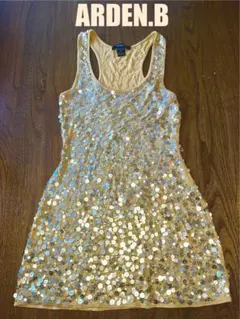 ARDEN.B ゴールド スパンコール チュニック/ミニワンピースM