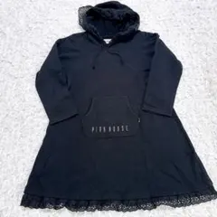 希少　ピンクハウス　ロングパーカー　ワンピース　フリル　レース フレア