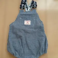ギンガムチェックロンパース