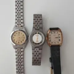 ジャンク アナログ時計3点セット まとめ売り