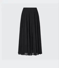 試着のみユニクロ C ブラック　シフォンプリーツスカート Mサイズのサムネイル