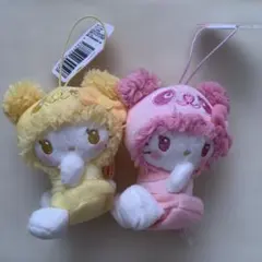ハローキティ パンダ もこもこベイビーマスコット　2種セット
