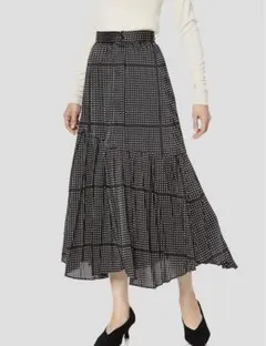 SNIDEL プリントプリーツスカート