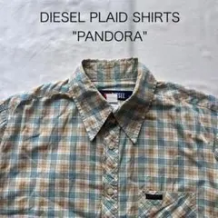 DIESEL ディーゼル　半袖シャツ　チェック　PANDORA パンドラ期