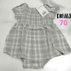 【新品】✴️ブランシェス✴️ワンピース　ロンパース　カバーオール　女の子　70