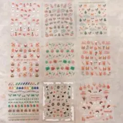 【044a】クリスマスネイルシール　9枚　【RS-3】のサムネイル