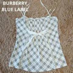 BURBERRY バーバリー ノバチェック リボン キャミソール M ホース刺繍