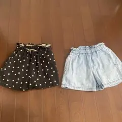 キッズショートパンツ2点セット　gu 110