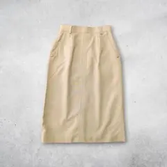 タイトスカート ひざ丈 ベージュ 日本製 上品 きれいめ 通勤 オフィス