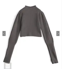 GRL サムホール付きロングスリーブニットトップス［K9206d］チャコール