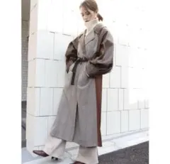 murua マテリアルミックストレンチコート