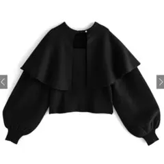 ケープ付きニットトップス