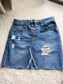 Forever 21 デニムミニスカート ダメージ加工のサムネイル