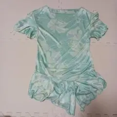 組曲⭐SIS⭐カットソー⭐花柄⭐グリーン系⭐サイズ２