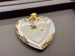 【MIKIMOTO】ハート型トレイ ベア＆パール シルバーカラー
