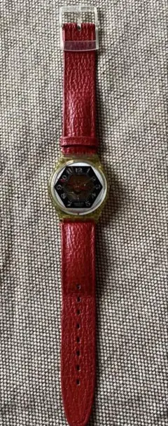 Swatch スウォッチ 腕時計 スケルトン レッド　 稼動品