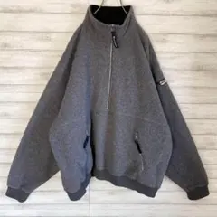 チャンピオンchampion ハーフジップ　スウェット　フリース　グレー　古着