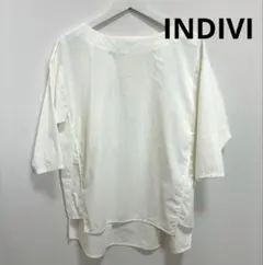 【美品】INDIVI インディヴィ　ブラウス　ホワイトブラウス　日本製
