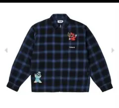 palace skateboards zip up shirt navy