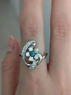 Pt900 パライバトルマリン リング