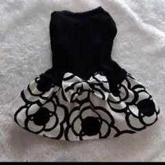 犬服黒ニットカメリアワンピースのサムネイル