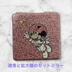 ディズニー ミニー・マウス コンパクトミラー　通常の鏡と拡大鏡のセットミラーのサムネイル