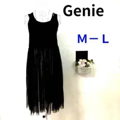 【美品A】Genie トップス ワンピース タンクトップ レース 黒 M-L