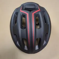 自転車用ヘルメット マットブラック レッドライン 頭の大きい人用