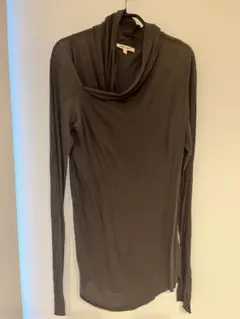 DAMIR DOMA ドレープネック ロングスリーブカットソー