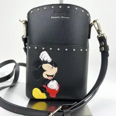 【ミッキーマウス✨】サマンサタバサ×ディズニー スマホショルダーバッグ スタッズ