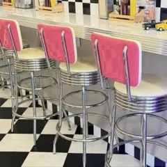 レトロ アメリカンダイナー ハイチェア スタッカブル カウンターチェア