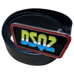 DSQUARED2 ゲーミング プラーク レザーベルト ロゴバックル 95