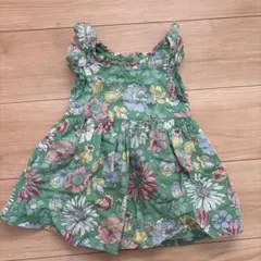baby GAP フラワープリント ノースリーブワンピース 12-18ヶ月