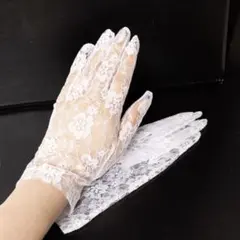 【未使用】ウエディンググローブ　ショート レース/comonfashion