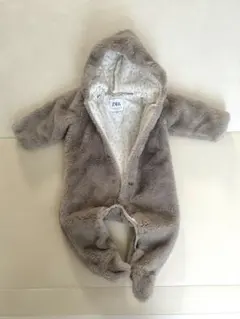 【美品】 【ZARA BABY】くま耳フェイクファーカバーオール 74cm 防寒