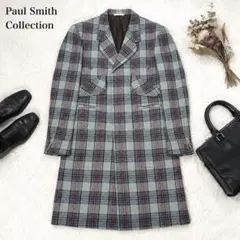 Paul Smith ウール チェスターコート ロング チェック柄 L 日本製のサムネイル