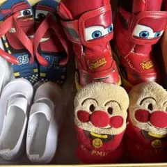 カーズ ブーツ カーズ　ハワイアナス 上履きアンパンマン手袋セット