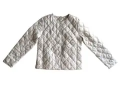 ユニクロ　ウォームパデッド　キルティングジャケット　アイボリー　Mサイズ