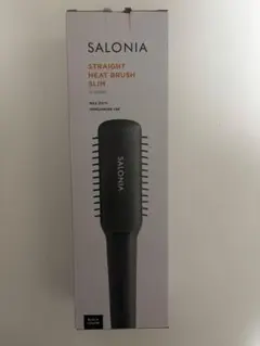 【SALONIA】サロニア　ストレートヒートブラシ　スリム　ブラック