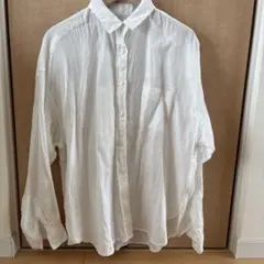 【無印良品】麻100% 長袖シャツ M〜Lサイズ