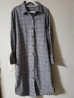 【美品】ANAP チェック柄 シャツワンピース ロング丈