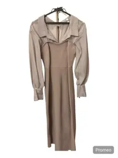 SNIDEL ベージュ 長袖 ワンピース