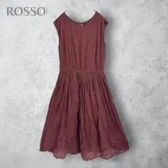 【ROSSO ロッソ】　アーバンリサーチ　インド綿マキシワンピース　ウエストゴム