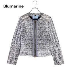 BLUMARINE ブルマリン ツイード ノーカラー ジャケット イタリア製